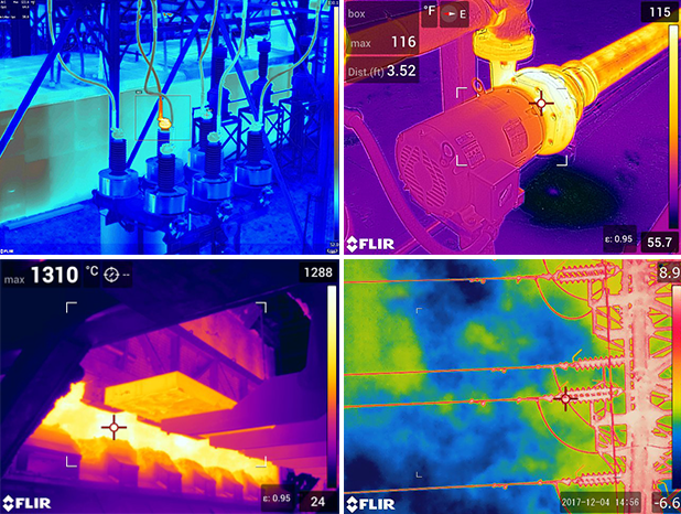 Imágenes térmicas para aplicaciones eléctricas y mecánicas