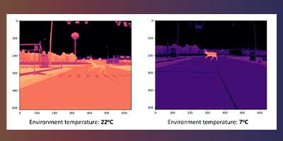 Imágenes térmicas capturadas con sensores de Ansys AVxcelerate